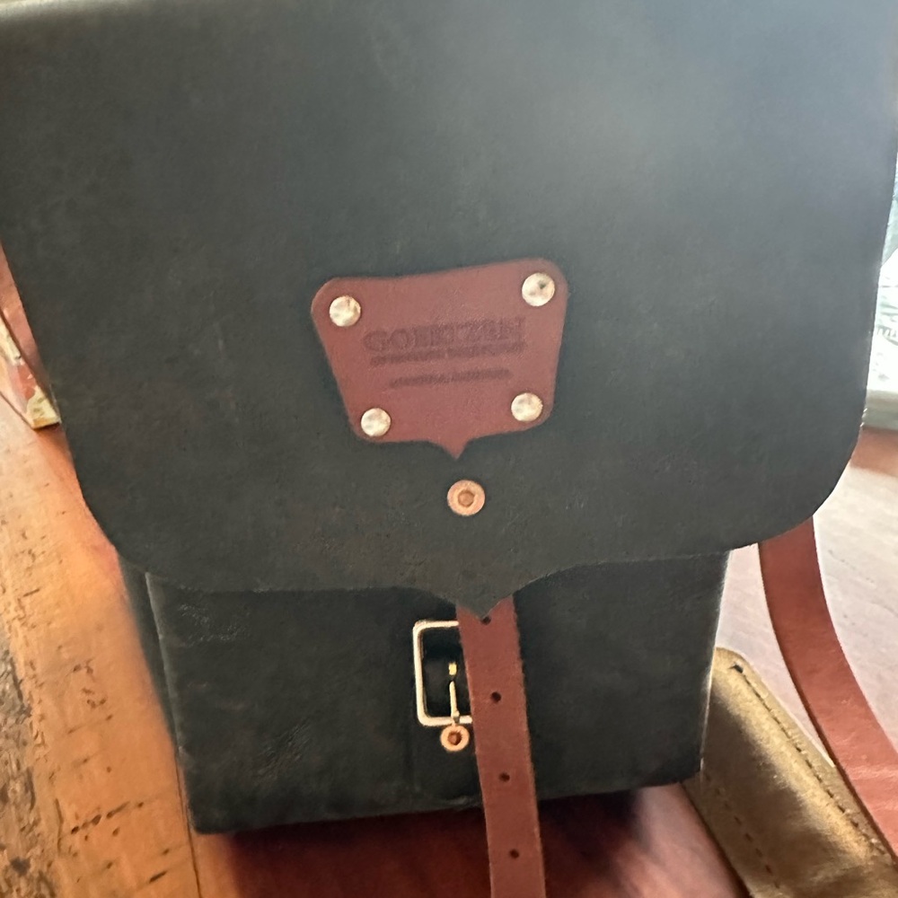 Black and Brown Leather Men's Backpack